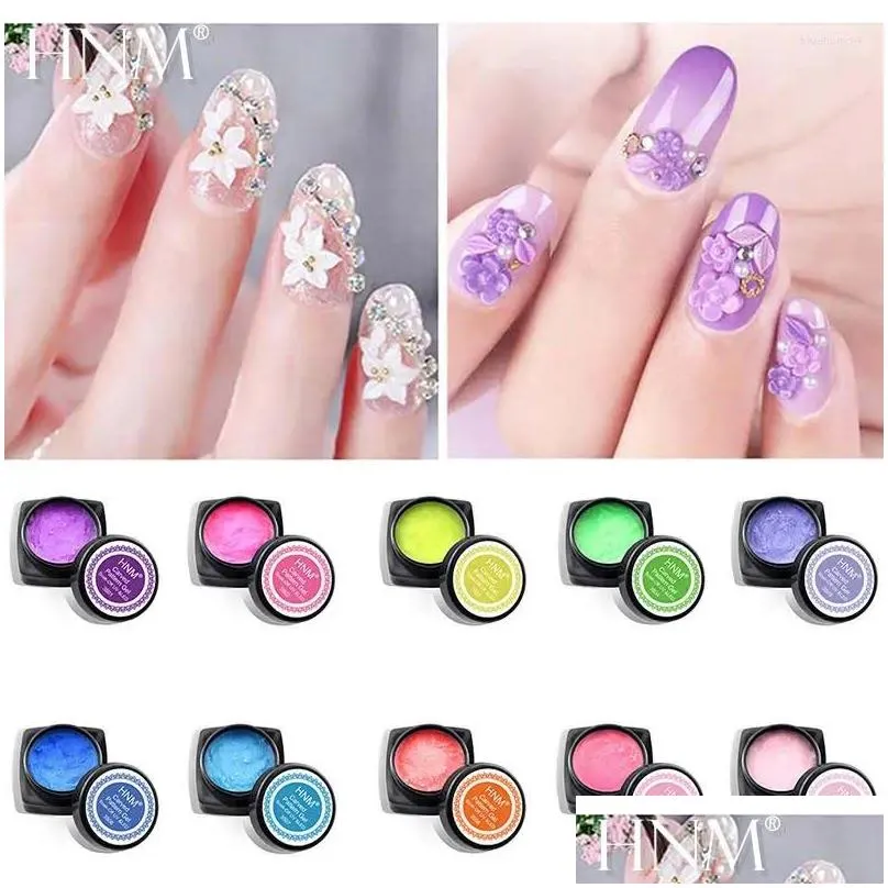 Nail Gel Hnm 3D Scpture Intagliato Modello Polacco Ding Fiori Pittura Decorazione di arte Modellazione Uv Manicure Consegna di goccia Dh8Cz