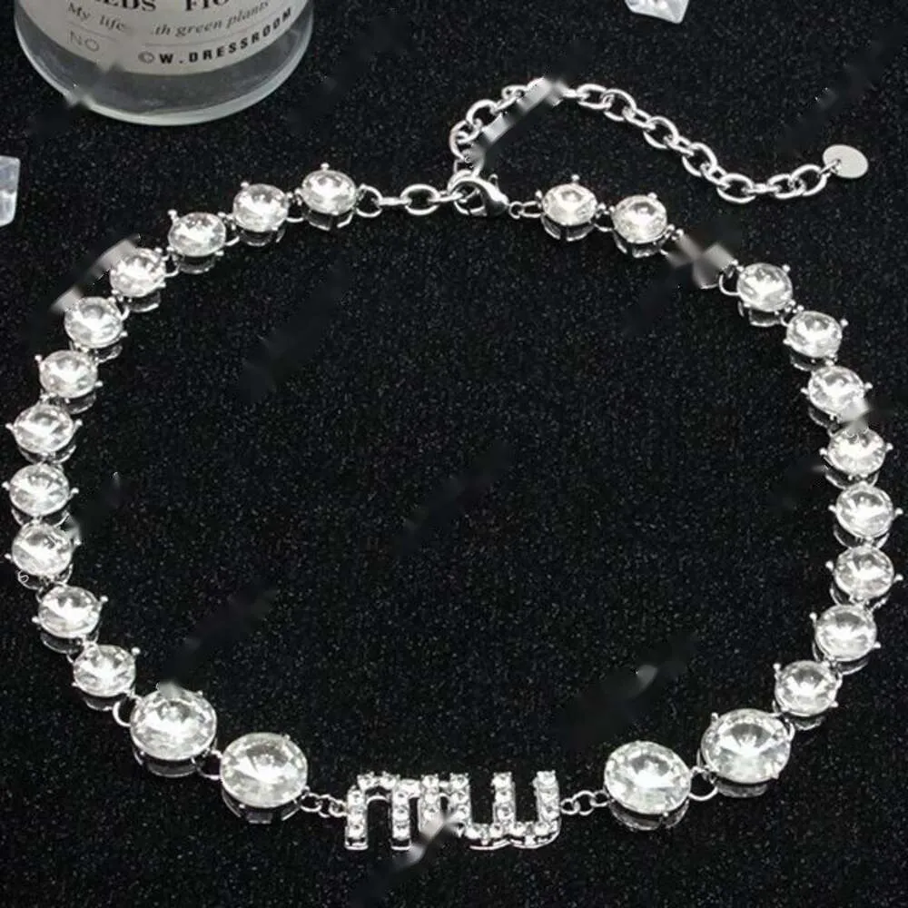 Miu Big And Small Sister Style~ High Class Full Diamond Party Collarbone Chain Dress Necklace Accessories 544