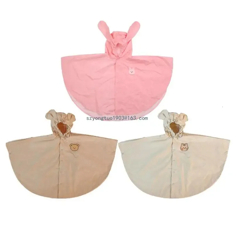 معاطف المطر المقاومة للماء للأطفال الغطاء معطف المطر Raingear Baby Poncho Girls Boys 240226