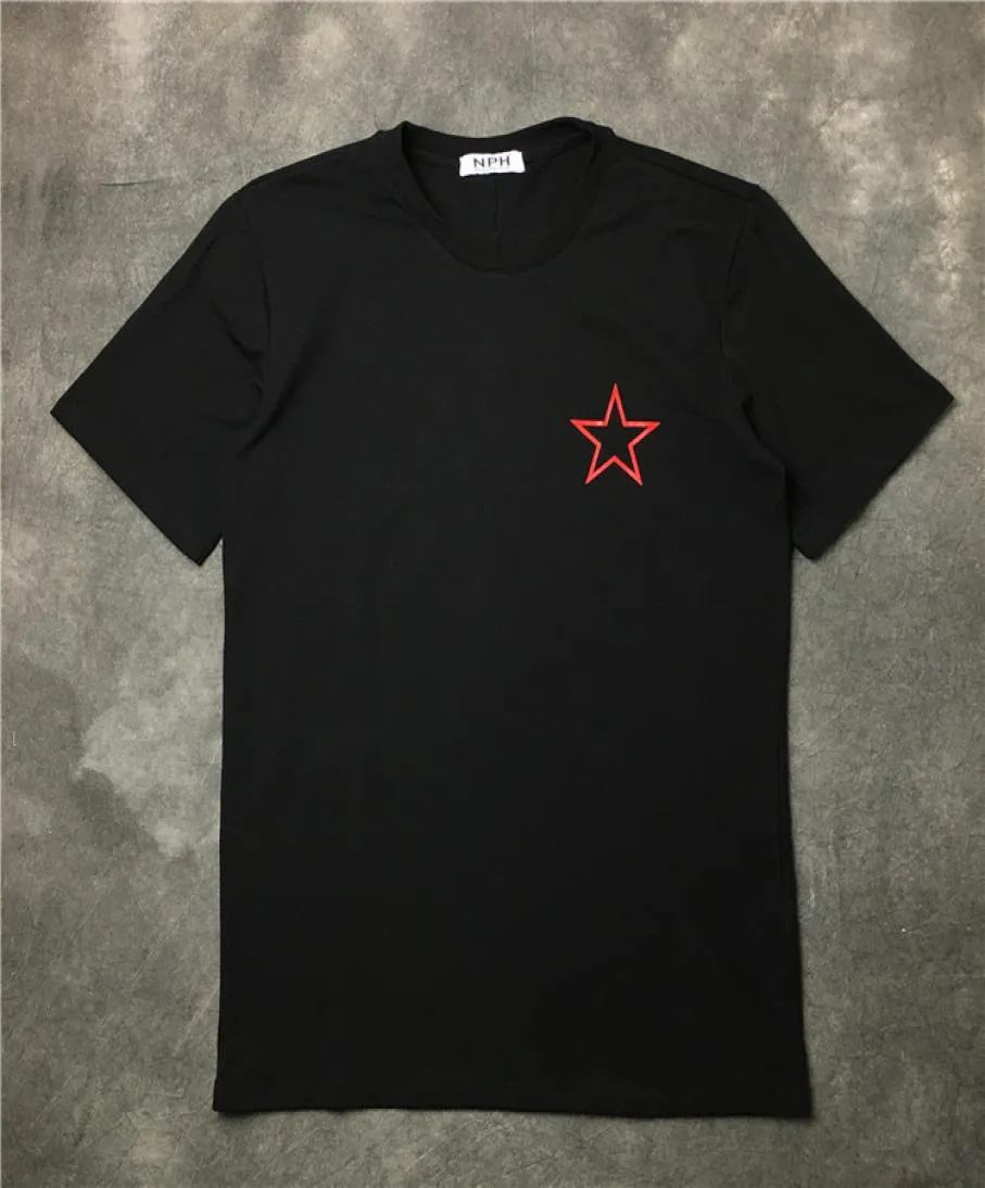 2017 Summer Sprzedaj markę mężczyzn krótkiego rękawu Casual T Shirt Men Red Star Wzor