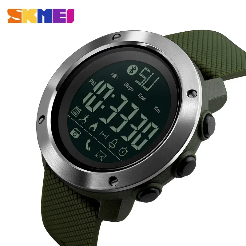 Watches Skmei Sport Smartwatch Bluetooth Pedometer Calories Remote Camera Digital Watch Men Waterproof Clock Male Sports Watches