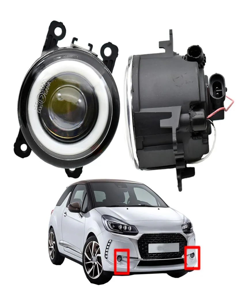 for Citroen DS3 20092018 with Fog light LED DRL Styling Lens Angel Eye Car Accessories headlights high quality3189735