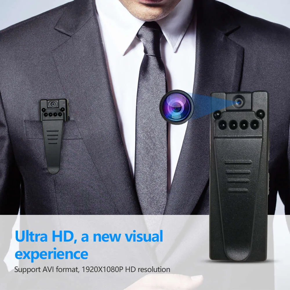 Communications HD 1080p Mini Body Camera, Portable Wireless Wearable Video Recorder with Clip, Motion Detection DV Camera Micro Camro Camro