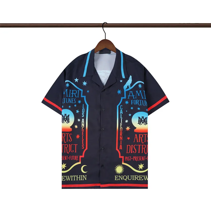Camisa de designer 24ss Mens Button Up Camisas Imprimir Camisa de Bowling Hawaii Floral Camisas Casuais Homens Slim Fit Manga Curta Vestido Havaiano T-shirt M-3XL 29