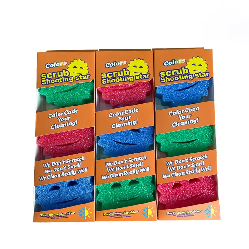 Color Sponge Scratch Free Multipurpose Dish Sponges for Kitchen, Bathroom More Household Cleaning Sponges Made with BPA Free Polymer Foam