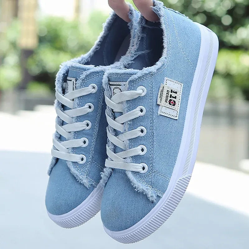 schoenen dames canvas schoenen casual vatup denim schoen zomertennis voor meisje flat gevulkaniseerde schoenen witte dames sneakers 2022