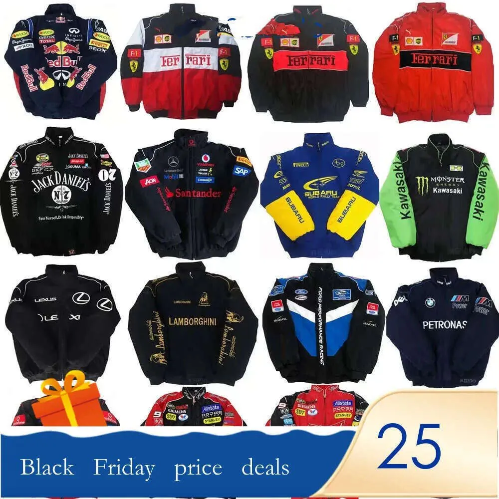 Costume de course Formule 1 Racing F1 Veste Automne et hiver Mode Plein coton brodé Vêtements Spot Sales Designer Moto Veste Homme 177