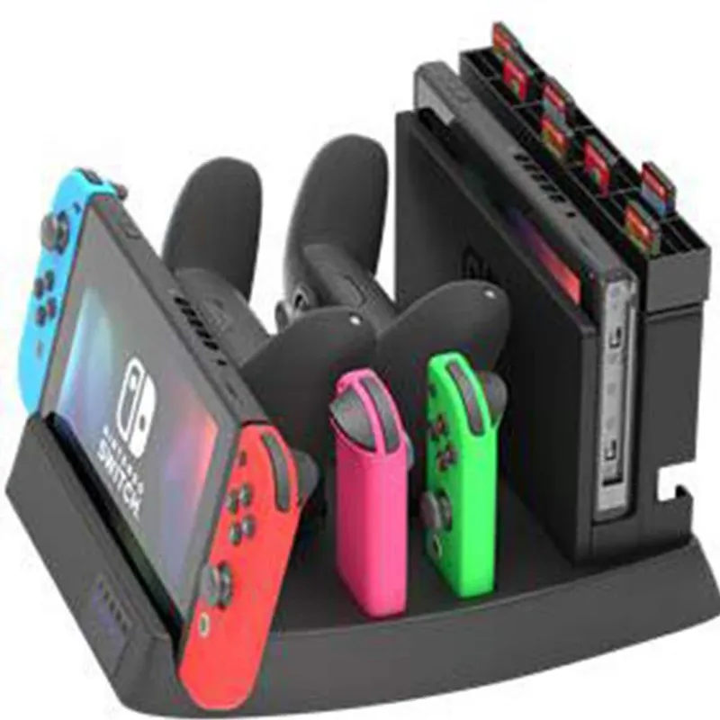 Stands for NS Switch Console Pro Controller Charging Dock Stand 6 Game Disc Storage for Nintendo Switch Nintendoswitch NS Accessories