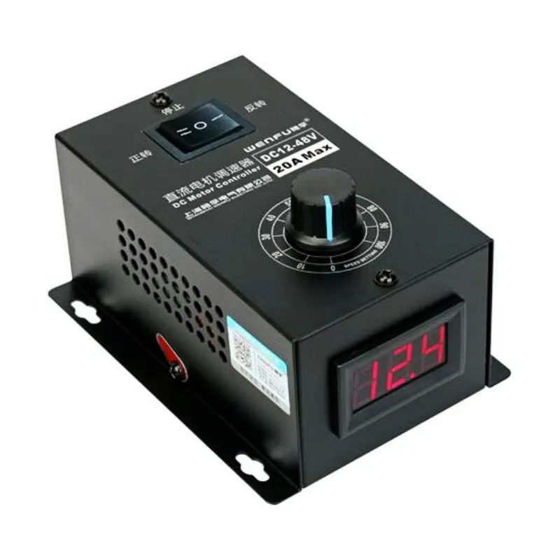 DC12-48V DC Motor Governor Speed Controller Switch 40A Continuously Variable Speed Universal PWM Motor Variable Speed Forward and Reverse