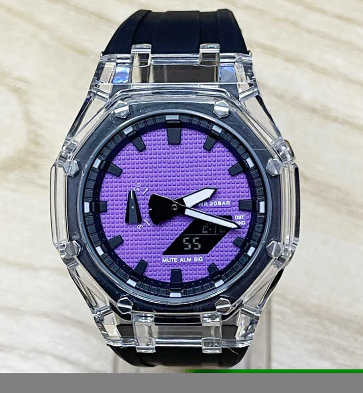 GA Watch LED Pantalla Dual para Hombres y Mujeres Función Completa Deportes de Ocio Reloj electrónico Digital y de Lujo Reloj 21