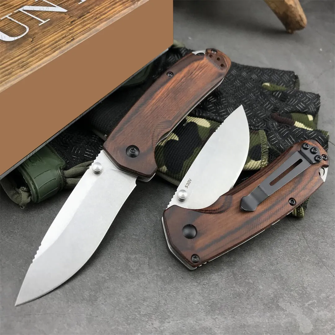 Hotsale 15031 Hunt North Fork Axis Folding Knifle 2.97 "S30V 블레이드 안정화 나무 손잡이 주머니 전술 나이프 야외 캠핑 사냥 EDC BK110 도구 15031-2