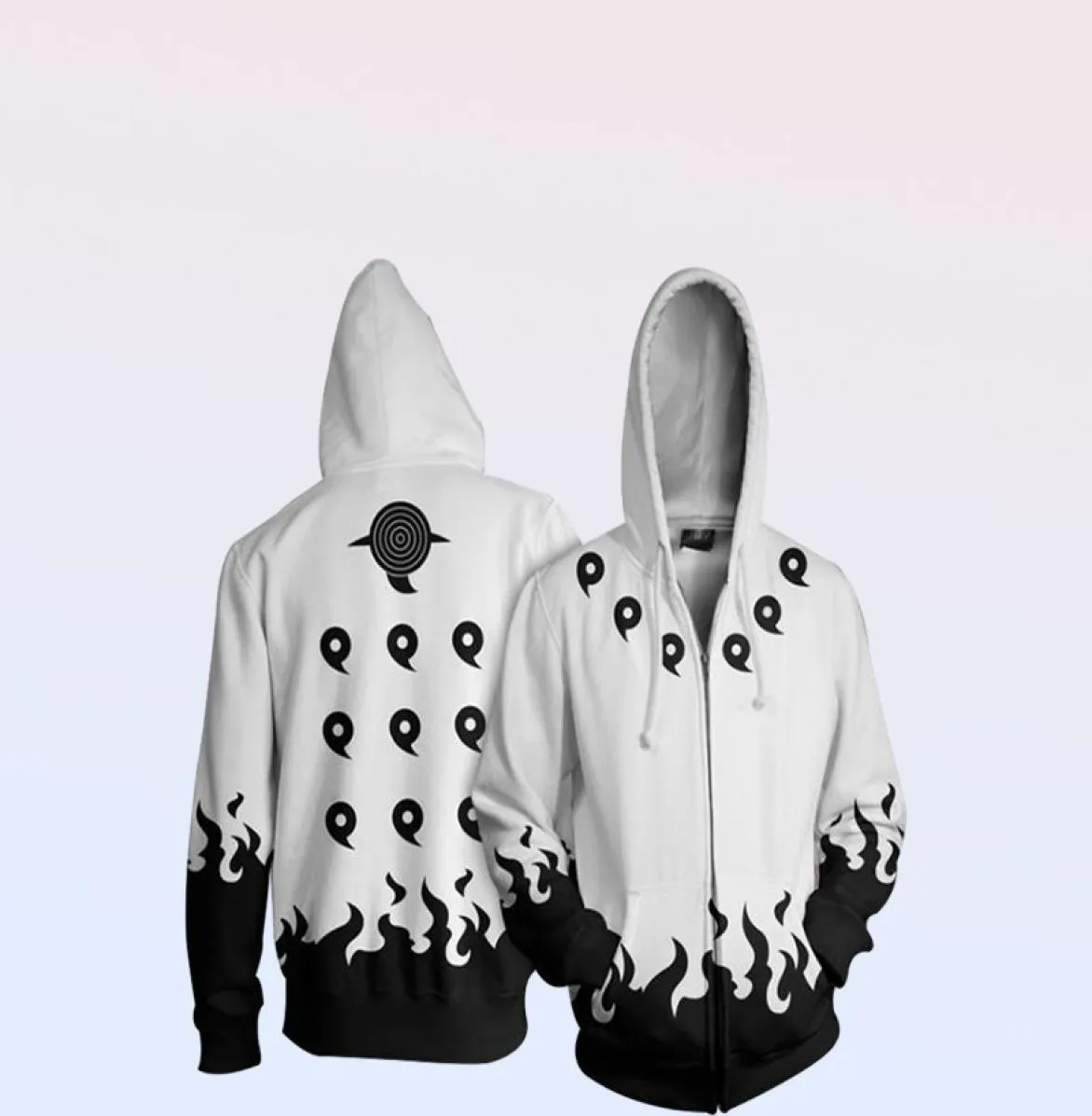 CloudStyle 3D Zip Up Hoodie Men Anime 3D Print Cosplay Sweatshirt Långärmad hoody Streetwear Zipper Jacket Hipster 5xl Y21934071