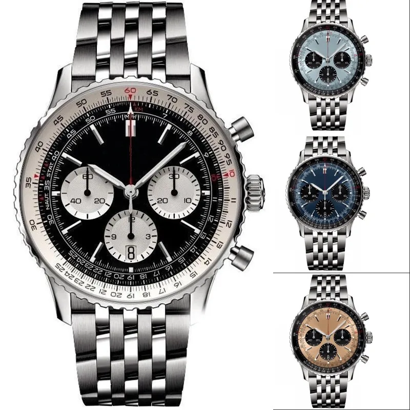 Senhoras relógio mens designer relógio multi dial trabalho 50mm navitimer pulseira de couro orologio B01 moda super luminosa moda relógios de alta qualidade xb010 B4