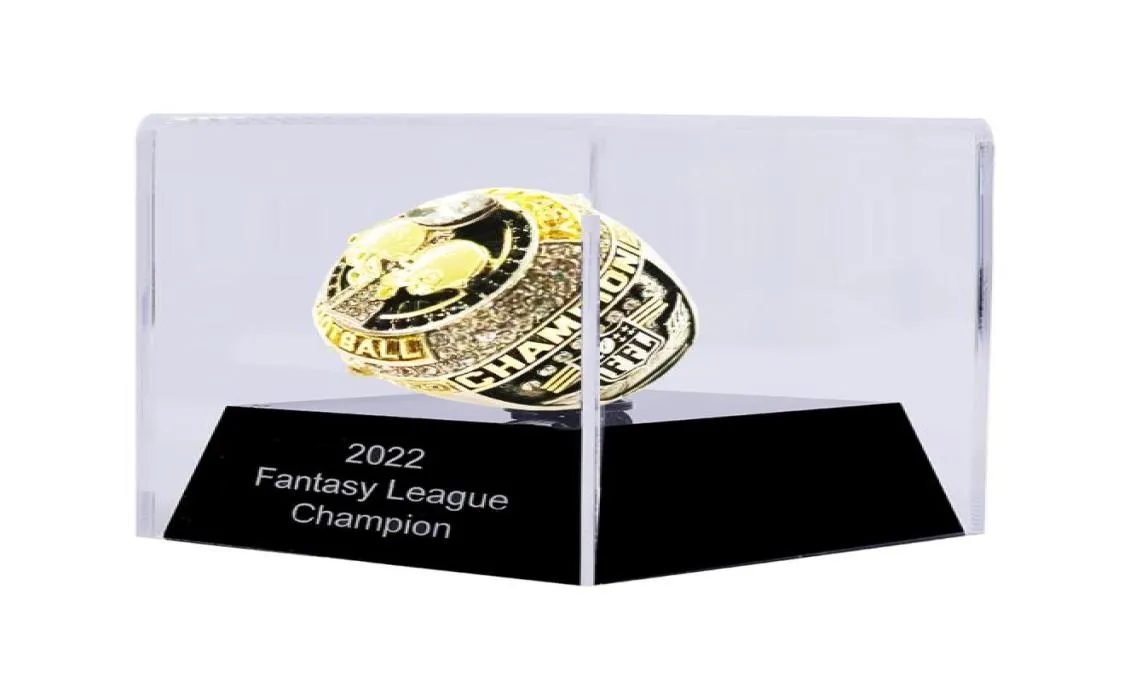 Anillo de barco de fútbol Fantasy 2023 con soporte, tamaño completo 814 Drop 8304329