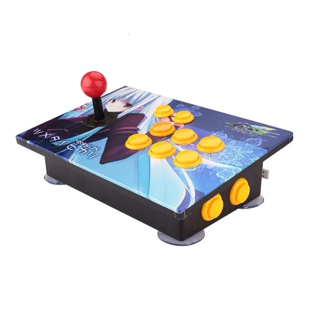 Kommunikation Joystick, Arcade Competition Knappar USB Fighting Joystick Game Controller Device för PC -dator