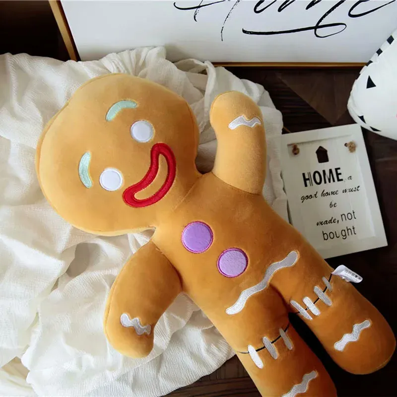 Dolls Cute Gingerbread Man Plush Toy Baby Appease Doll Biscuits Man Pillow Cushion Reindeer Home Decor Toy for Children Christmas Gift