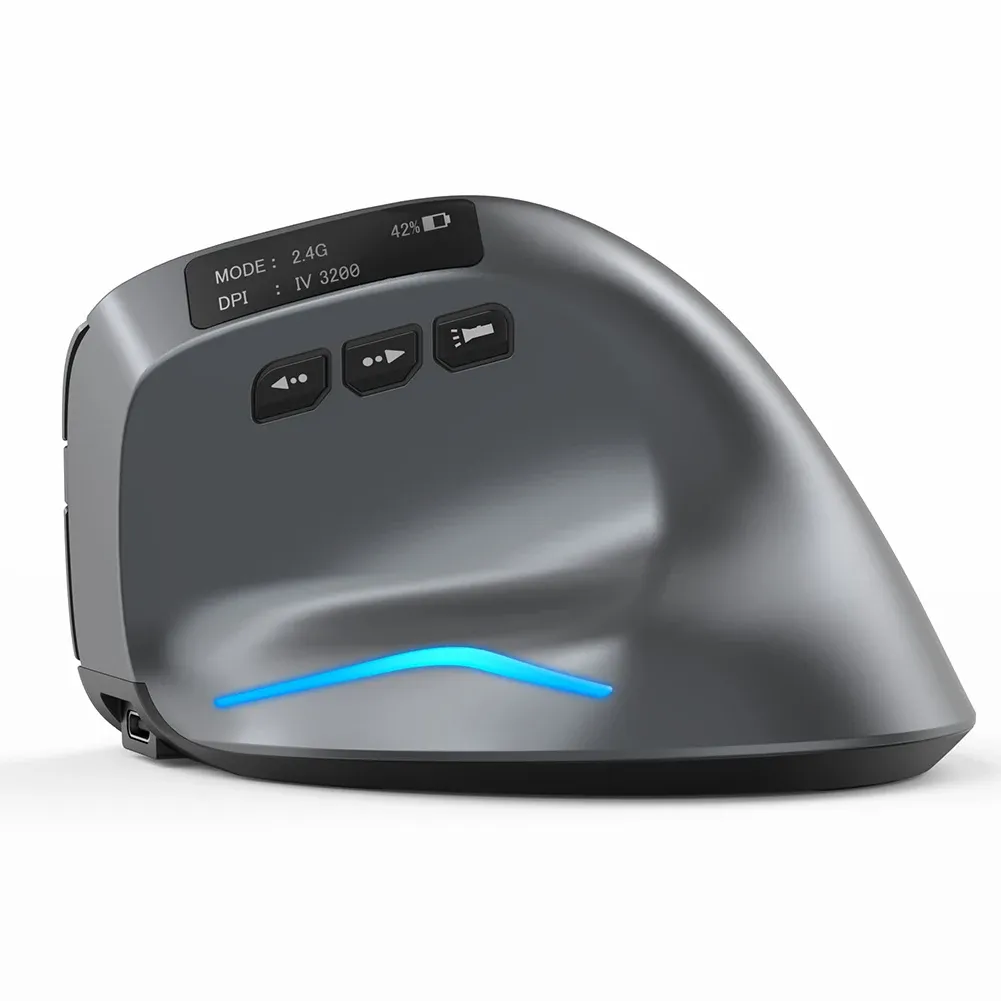 Souris souris verticale souris sans fil Rechargeable souris de jeu PC ergonomique 3200DPI souris verticale 8 boutons ordinateur portable souris Gamer