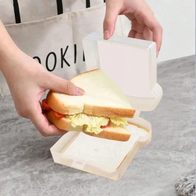 Storage Bottles Snack Box Reusable Bpa-free Transparent Bread Lightweight Food Container For Toast Sandwiches Portable Grade Lunch