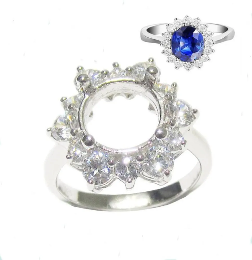 Alyans Beadsnice Id27359 Gümüş Takı Bulguları Sterling Ring Ayarı DIY Yarı Montaj Ayarları Yuvarlak Kelime 4995133