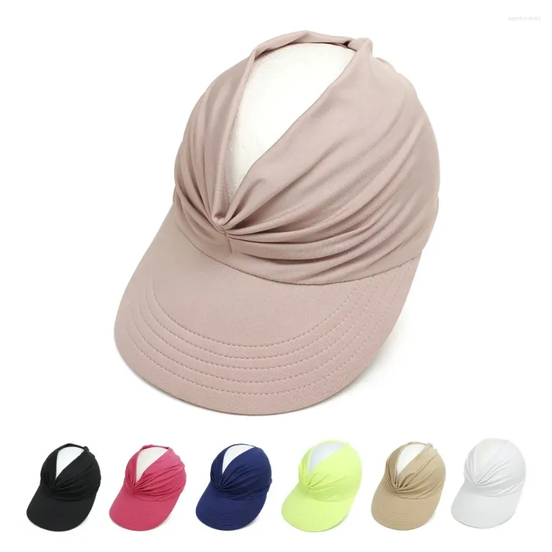 Cappelli a tesa larga Moda per adulti Anti-UV Cappellini da viaggio ad asciugatura rapida Cappello con visiera grande per donna Cappellino da spiaggia con top cavo