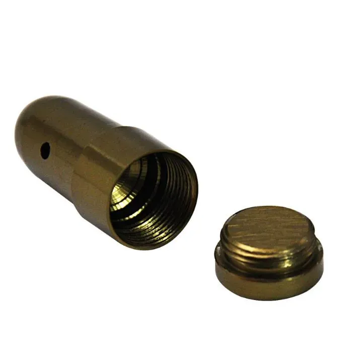 Bullet Snuff Bottle Pipe Dispenser Rocket Metal 44mm for Snorter Mini Smoking Pipes Hookah Water Bongs Sniff Nasal Sniffer Tobacco