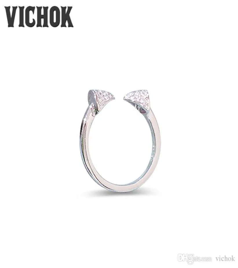 Anel de prata esterlina 925 em formato de seta, joia em destaque, anel de cauda punk, estilo vintage para mulheres, amizade, menina, punk, anel de luxo vic4584396
