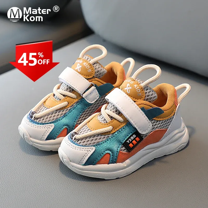 Sneakers NOUVEAU!Taille 2130 Baby Sport Chaussures pour garçons Girls Breakable Mesh Sneakers For Kids Nonslip Children Casual Shoes Tenis 212 Y