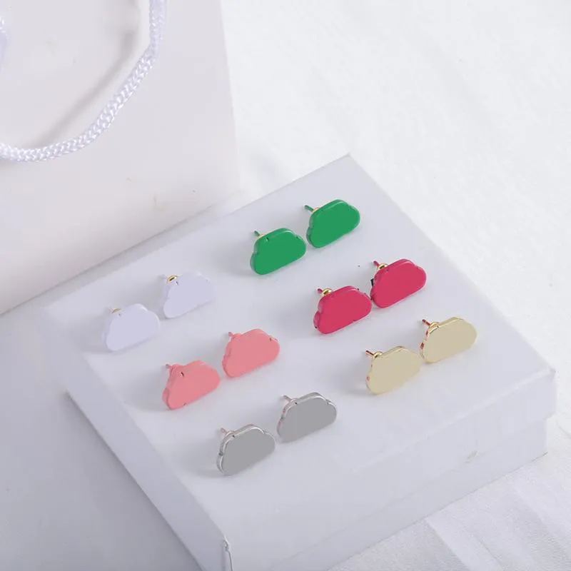 Designer Fashion Letter Orecchini per Woman Party Charm Exquisite Earring Street Casual Ear Stups 6 Colori