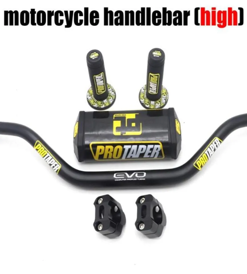 Guidão guiador para PRO Taper Pack Bar 118quot Handle Pads Grips Pit Racing Dirt Bike Motocicleta CNC 28mm High8720803