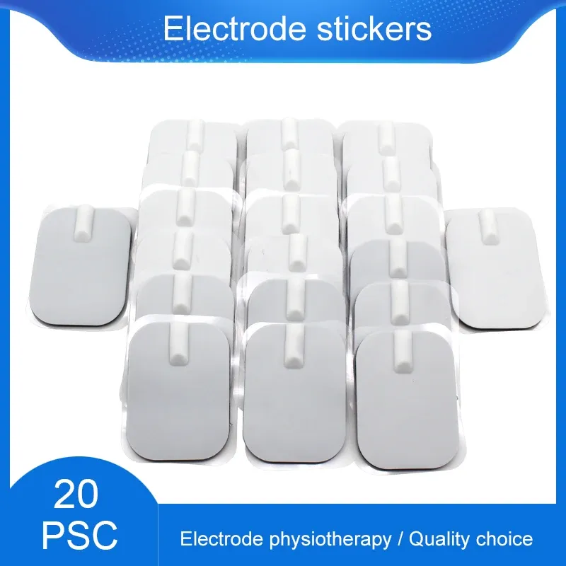 Produkter 20st Siliconegel Electrode Pad Tens Elektroder Digital terapi Hine Massage 2mm Plug 6x4,5 cm nervstimulator Gratis frakt