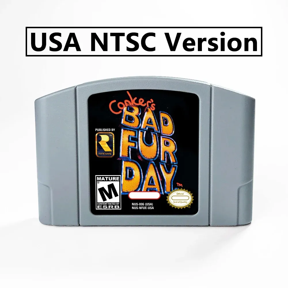 Consoles Conker's Bad Fur Day 64bit Game Cartridge Usa Ntsc-versie of Eur Pal-versie voor N64-consoles