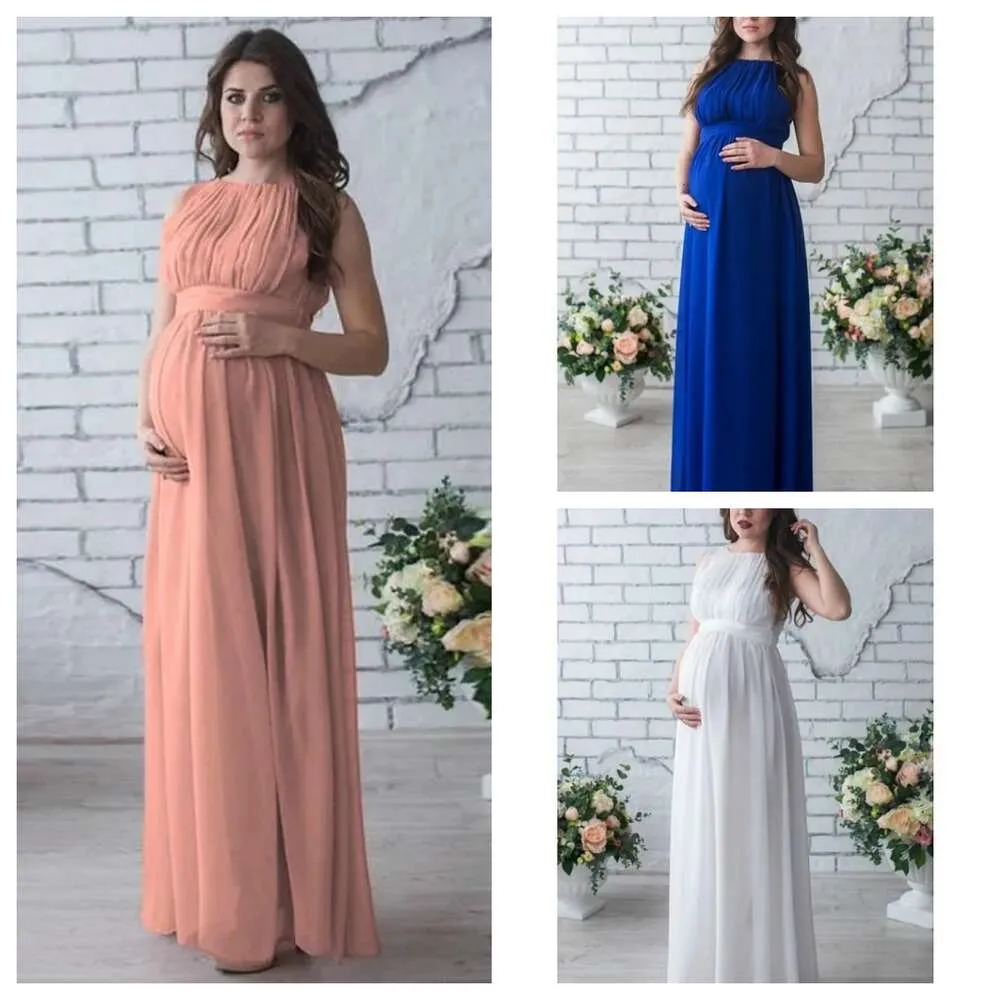 Embarazada mama sukienki eleganckie eleganckie kobiety Suknia bez rękawów Pography Rekwizyty żeńskie vestidos ropa unikalny projekt mody piżamy różne style