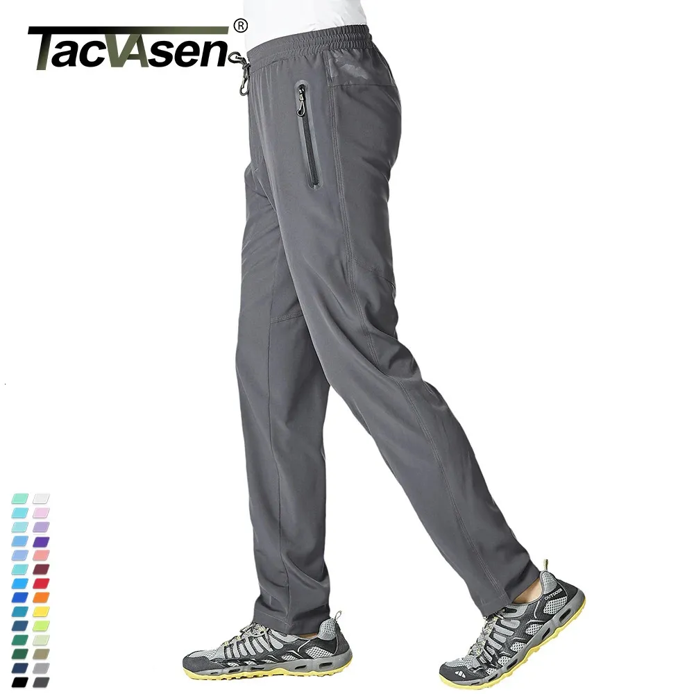 TACVASEN Zomer Sneldrogende Joggers Wandelbroek Heren Lichtgewicht Casual Hardloopbroek Trekkoord Fitness Sport Gym Joggingbroek 240228