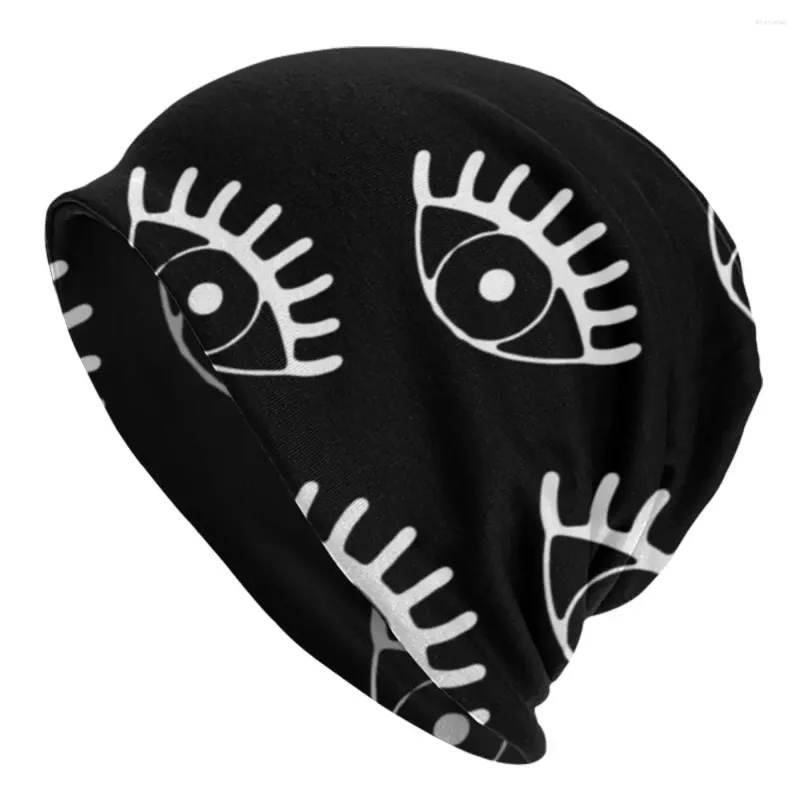 Boinas Ojos Blancos Gorros Sombreros Divertido Vector Ojos Skullies Gorros Al aire libre Térmico Elástico Unisex Gorras Otoño Personalizado Y2K Cool Bonnet