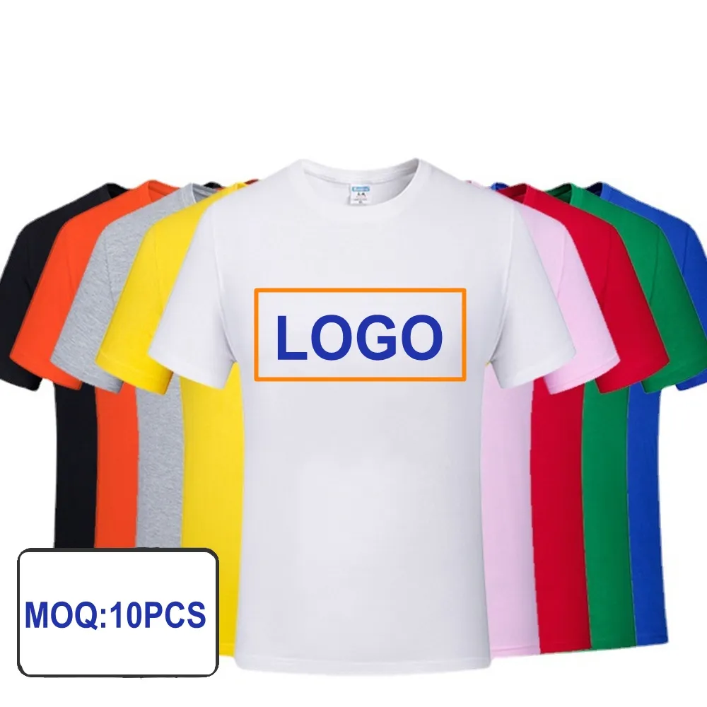 Designer Cotton Tshirt Mens Womens High Quality Soft Custom T-shirt DIY Printing Embroidery Logo Navy Blue Black Grey White Yellow Orange Red Green Solid Color