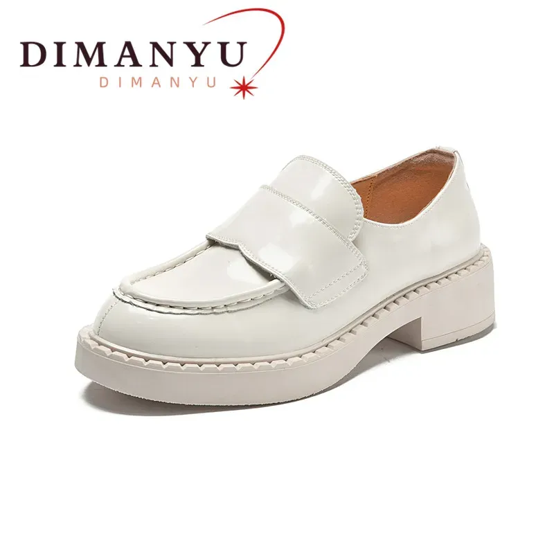 zapatos Dimanyu Mocasines Mujer Slip on Cuero Genuino Estilo Británico Primavera Niñas Zapatos Casual Oficina Zapatos para Damas Estudiantes