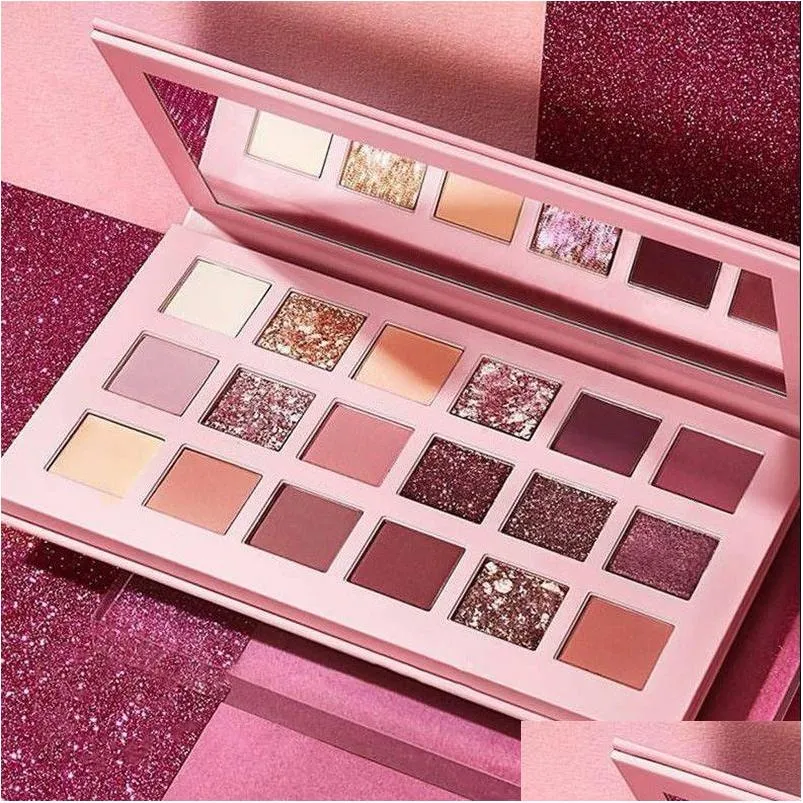 Ombre à paupières nacré 18 palettes de fard à paupières couleur désert rose disque d'ombre à paupières marbre maquillage livraison directe santé beauté maquillage yeux Dhbrk