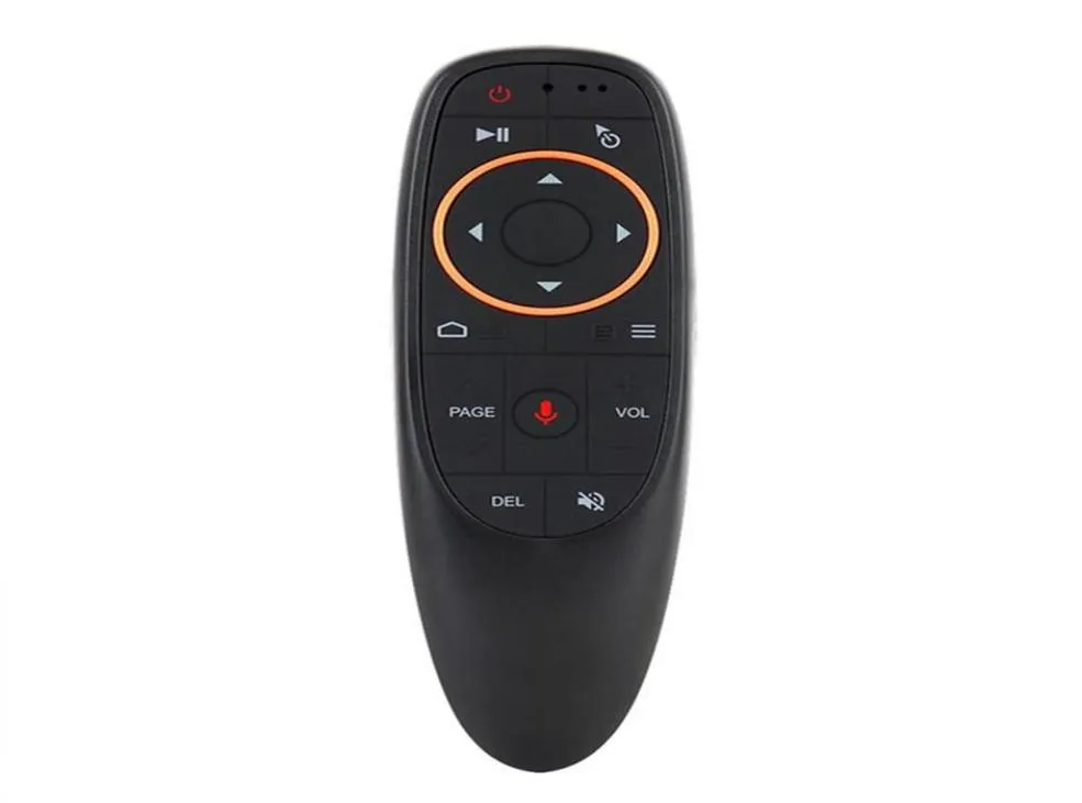 G10G10S Voice Remote Control Luftmus med USB 24GHz trådlös 6 -axel Gyroskopmikrofon IR -fjärrkontroller för Android TV Box3994105