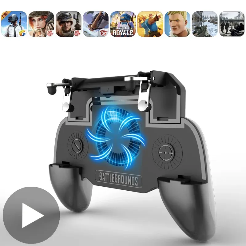 Fareler Gaming L1 R1 Android iPhone Telefon GamePad Pubg Denetleyicisi için Joystick Kontrolü Mobil Tetikleme Joypad Oyun Konsolu Ped Hücresel