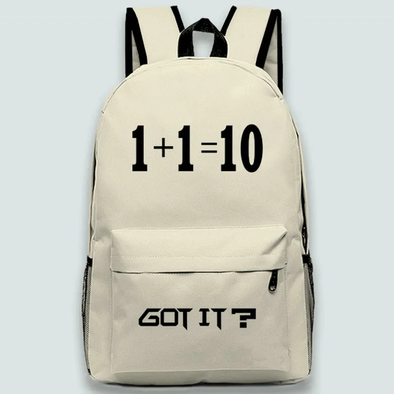 Got It-Rucksack, Binary System-Tagesrucksack, Programmierer-Schultasche, Letters Print-Rucksack, Sport-Schultasche, Outdoor-Tagesrucksack