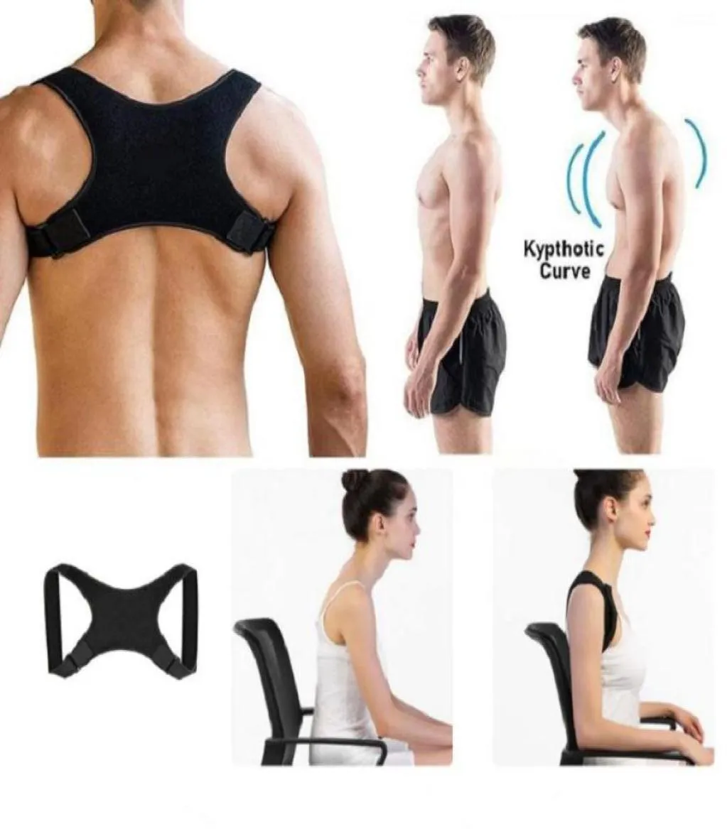correttore di postura della spalla tutta la schiena tutore regolabile sicurezza sportiva per adulti supporto per la schiena corsetto cintura di sostegno della colonna vertebrale postura corr2647343