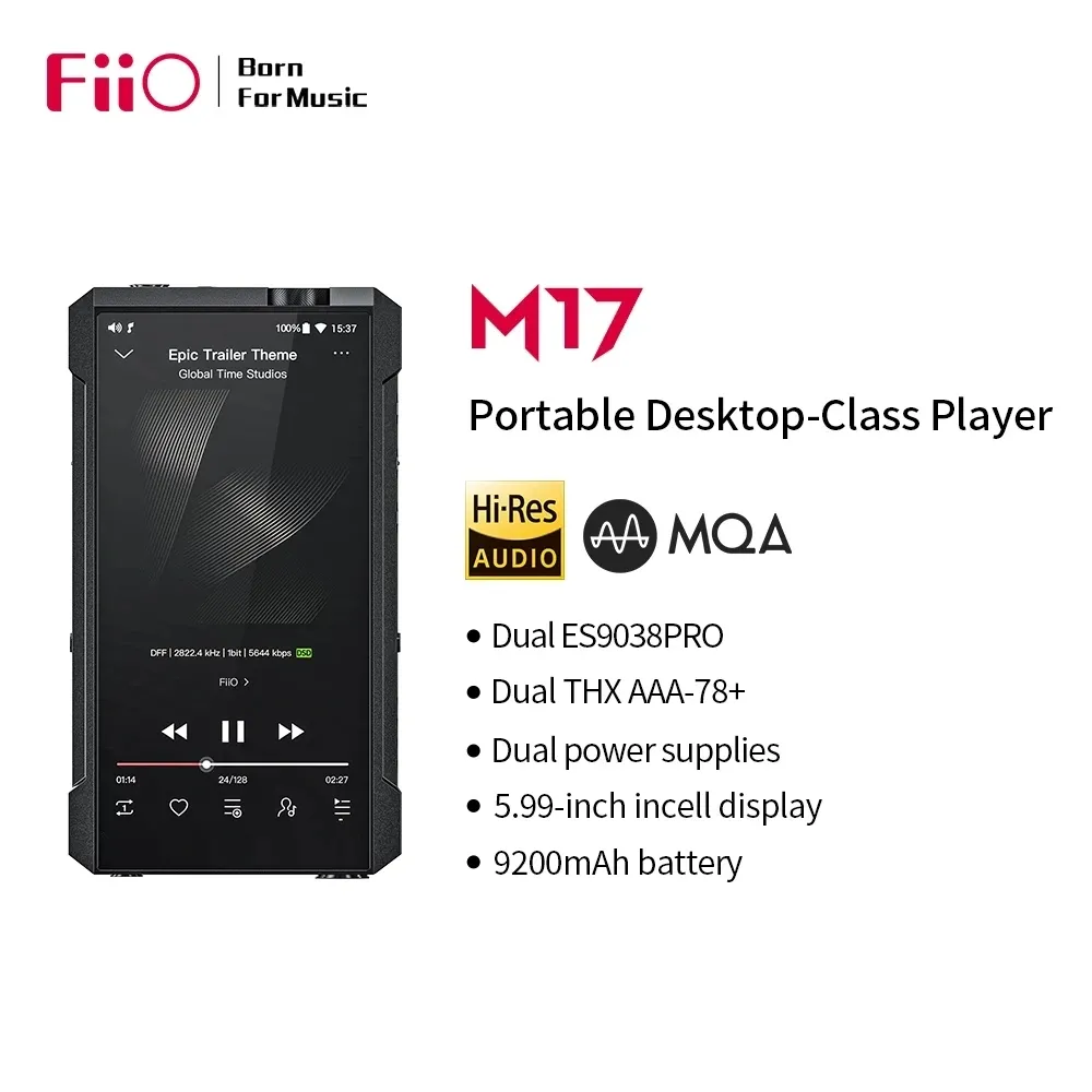 プレーヤー（無料64g TFカード）+ FIIO M17 HIFIプレーヤーポータブルMP3ロスレス音楽アンドロイドBluetooth WiFiバランスデコードTy