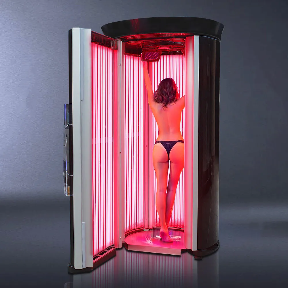 Factory Wholesale High Power Quick Tan Beds Vertical Collagen Tanning Mixed Bed Solarium Red Light Therapy Slimming Device For Commercial