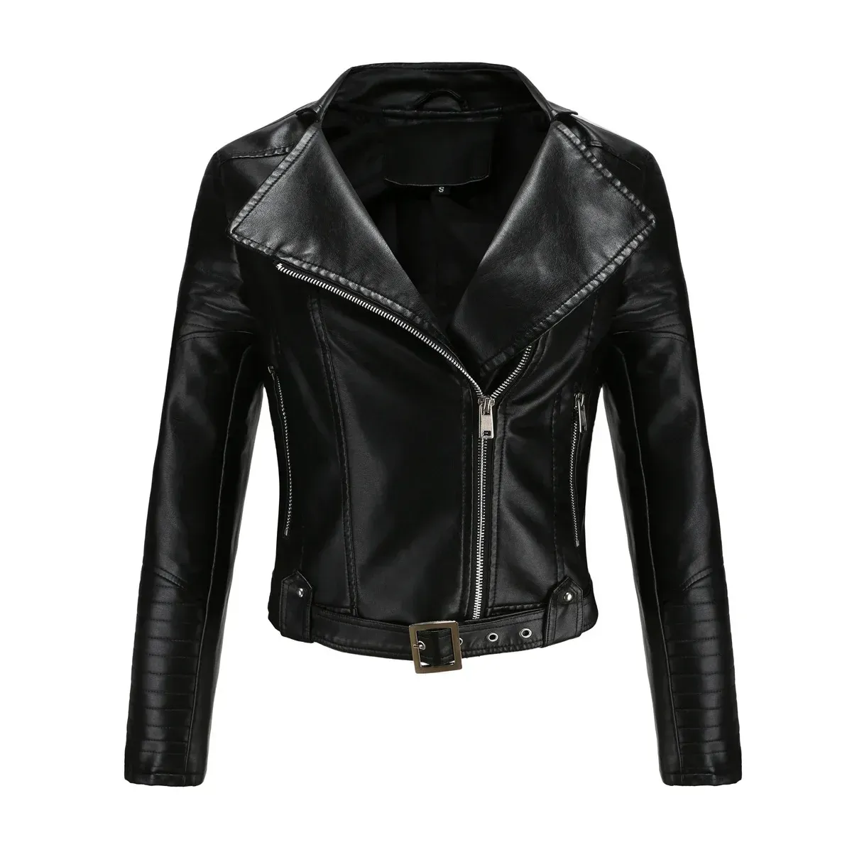 Vestes Veste en simili cuir femme printemps automne femme Moto Biker veste à glissière 2023 femme manteau 2024 nouveau noir café marron rose marine