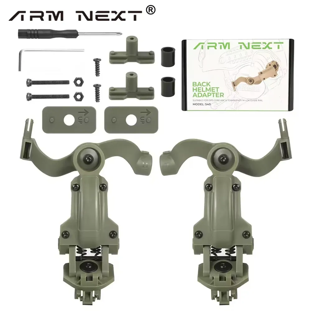 Skydd 1/2/5pairs headsetfäste Multiangle Rotation Hjälm Rail Adapter Fit Ops Core Arc and Team Wendy Mlok Rail hörlurmontering