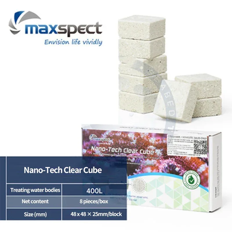 Verktyg maxspect nanotech clear cube filter boll fisk tank filter material havsvatten korall tank, no3 reduktion, biokemisk bollkultur