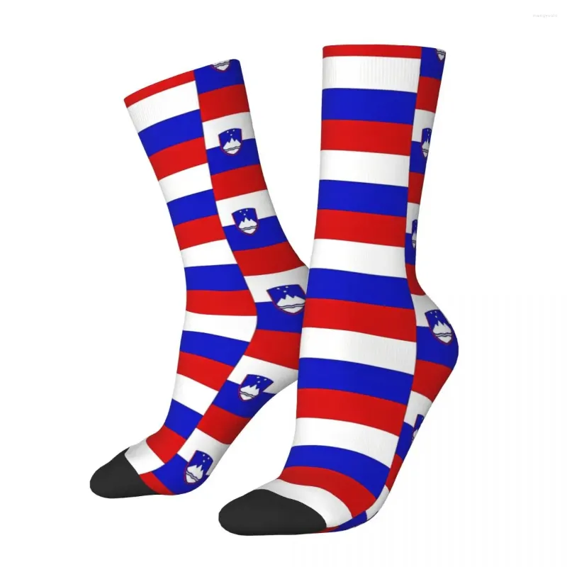 Calcetines de hombre Eslovenia Bandera de Yugoslavia Kawaii Patrón de dibujos animados de compras