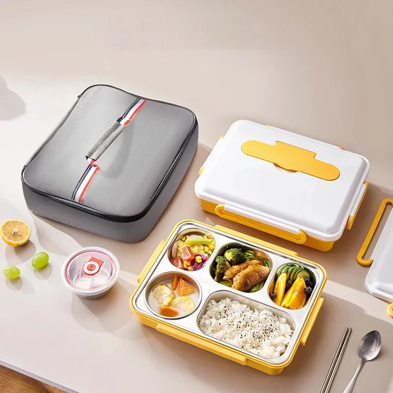 GIANXI Thermo-Lunchbox, Edelstahl, hitzebeständig, Bento-Box, tragbarer Lebensmittelbehälter mit Lunch-Taschen, Küchenzubehör 240219