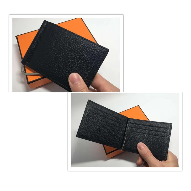 pinces à billets design pliable portefeuille unisexe pour cartes de crédit portefeuille multi couleurs pour hommes portefeuilles en cuir avec porte-carte pinces à billets pliables