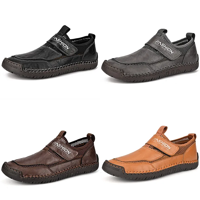 2024 novos sapatos casuais plus size preto branco marrom escuro cinza sapatos de negócios masculinos respirável athleisure tênis gai